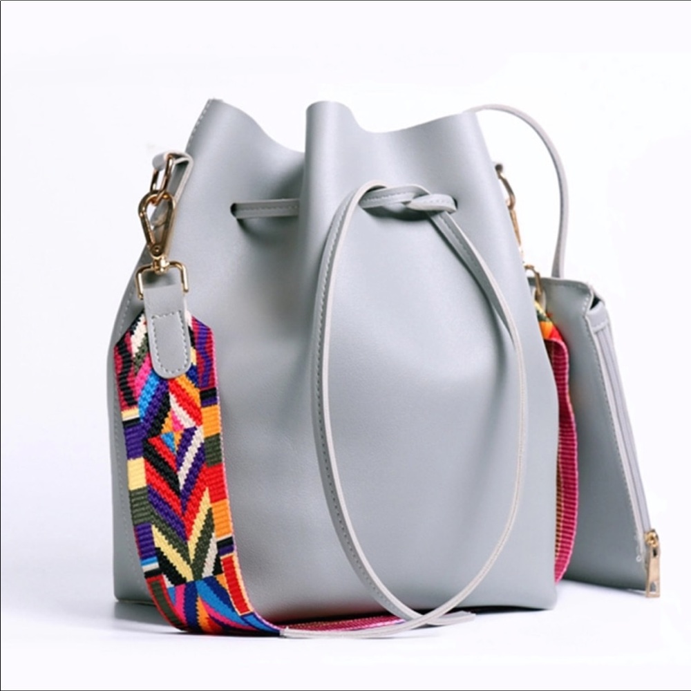 🆕🌸JUST ARRIVED!🌸DRAWSTRING GREY BUCKET BAG🌸 - Picture 6 of 8
